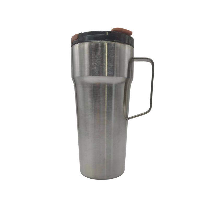 Tasse de voyage isolée sous vide à double paroi avec poignée
