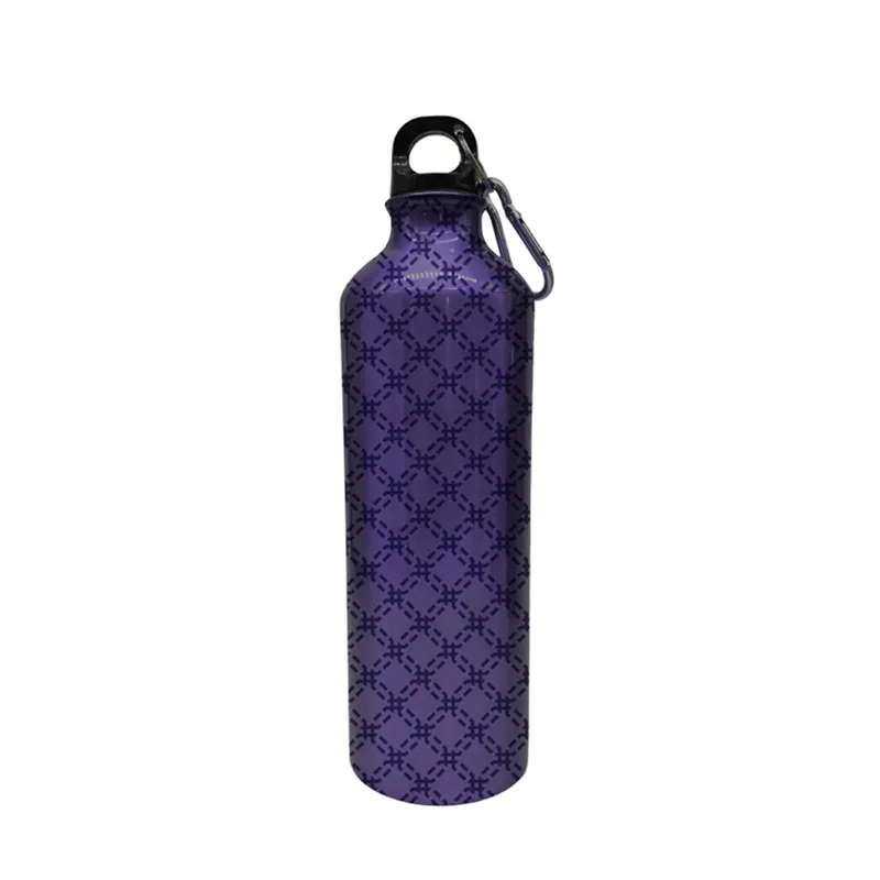 Bouteille de randonnée extérieure violette avec mousqueton